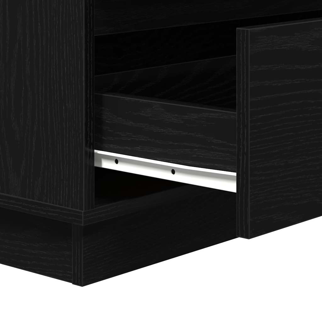 Cabinet de chevet avec tiroir Chêne noir 71 x 34,5 x 75 cm - XIOS