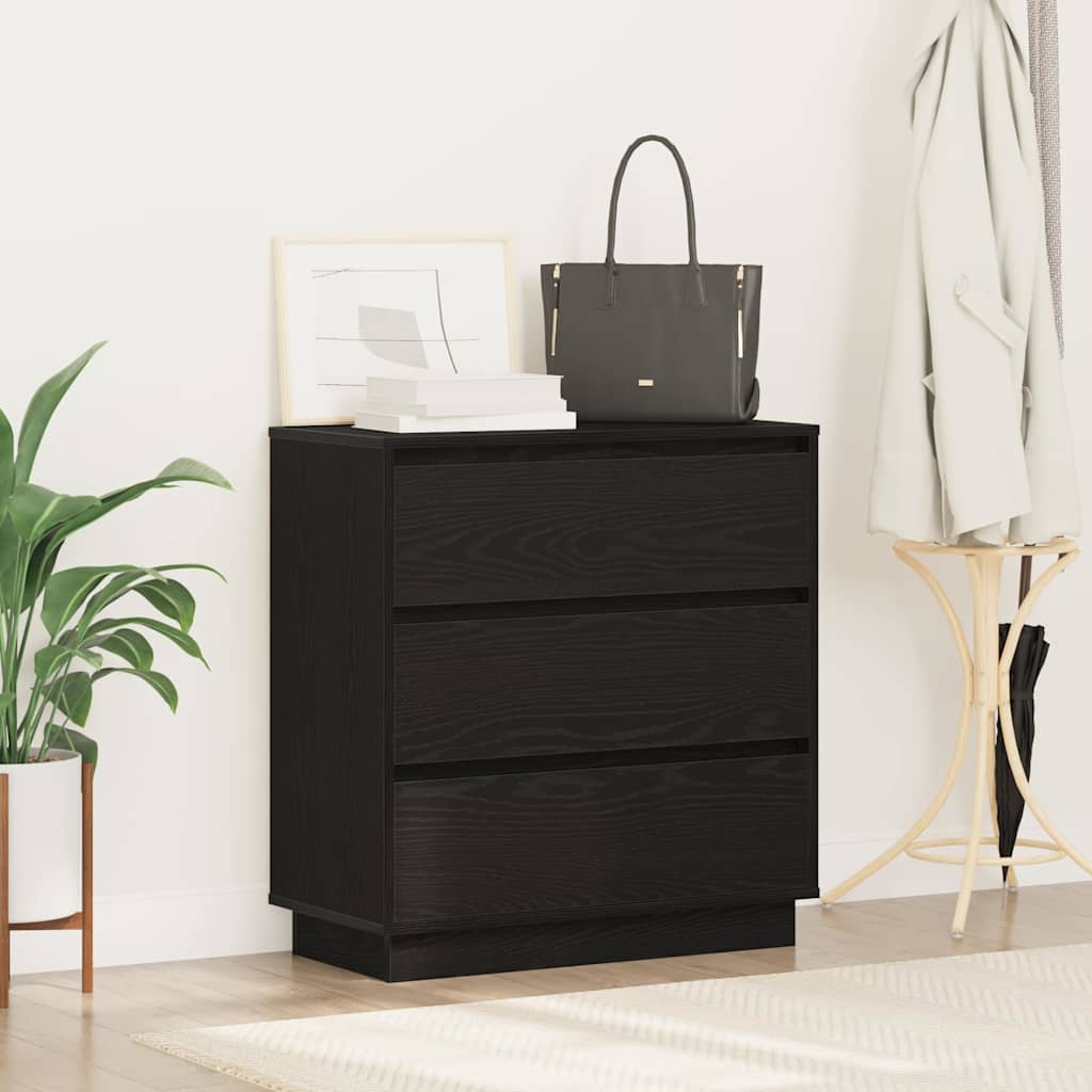 Cabinet de chevet avec tiroir Chêne noir 71 x 34,5 x 75 cm - XIOS
