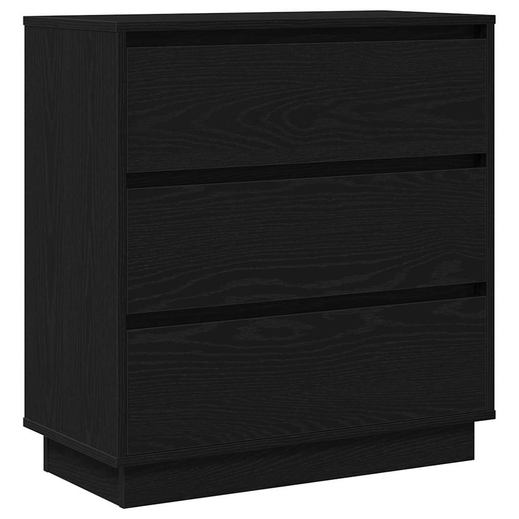 Cabinet de chevet avec Noir 71 x 34.5 x 75 cm Bois d'ingénierie - XIOS