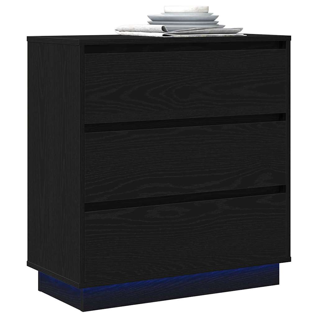 Cabinet de chevet avec tiroir Chêne noir 71 x 34,5 x 75 cm - XIOS