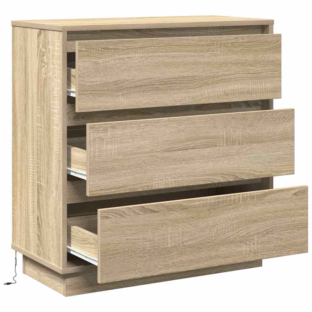Cabinet de chevet avec tiroir Chêne Sonoma 71 x 34,5 x 75 cm - XIOS