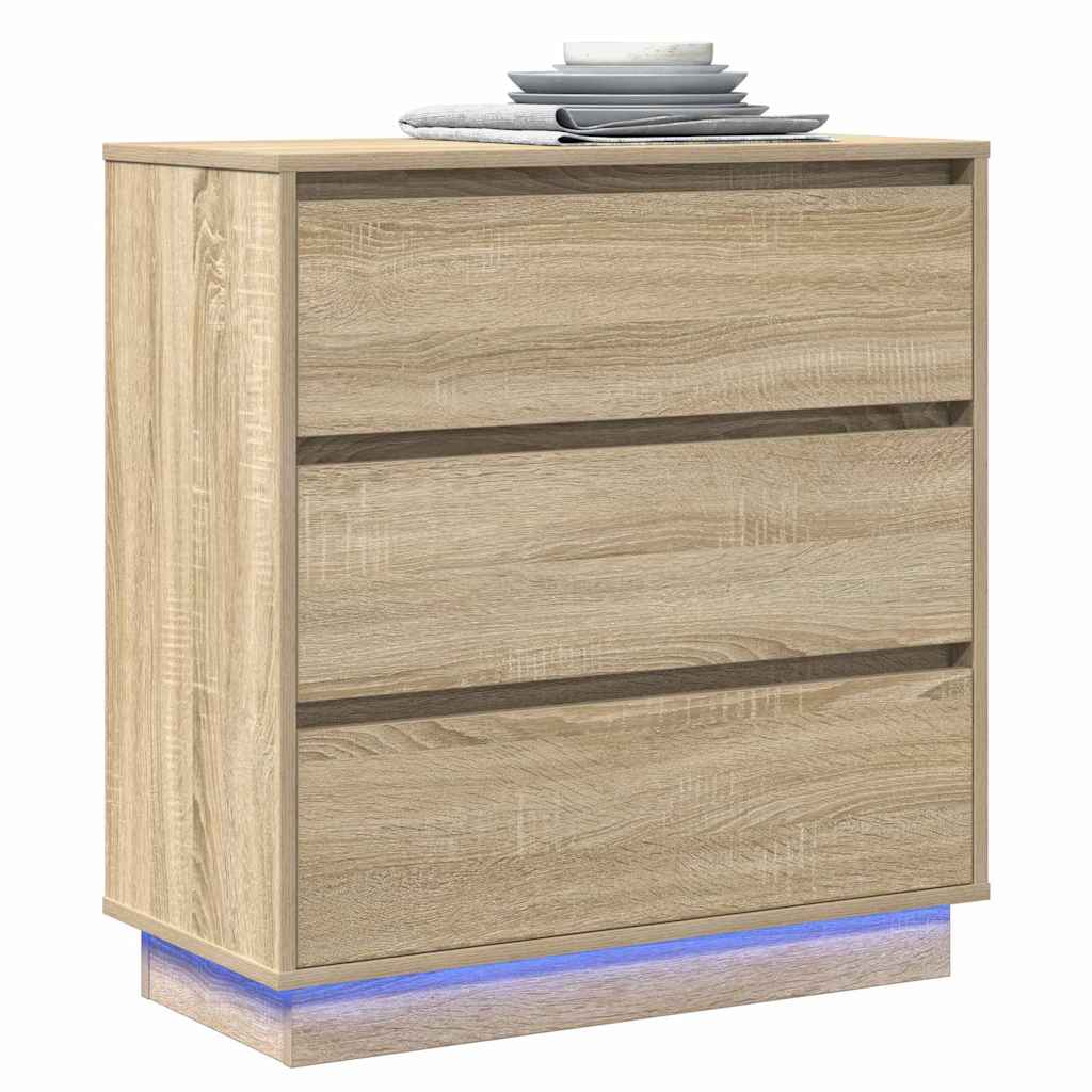 Cabinet de chevet avec tiroir Chêne Sonoma 71 x 34,5 x 75 cm - XIOS