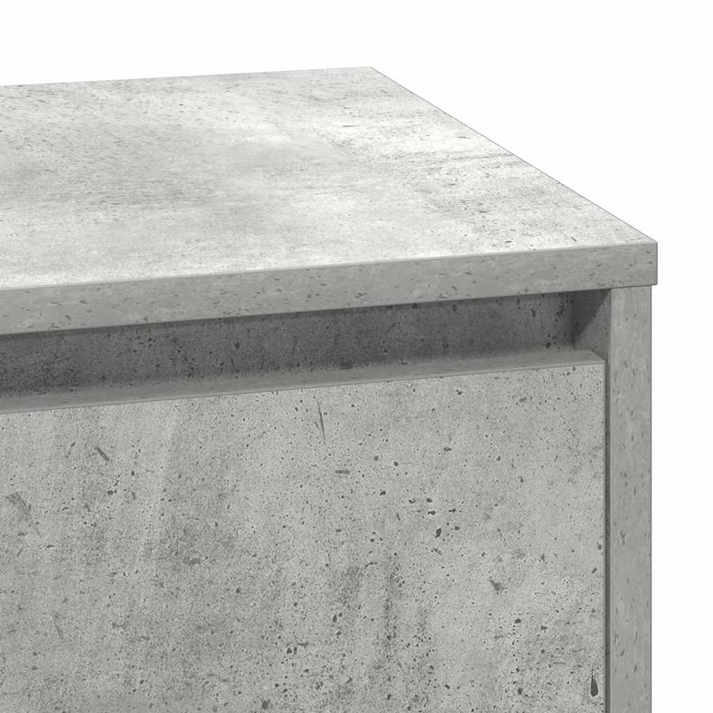 Cabinet de chevet avec tiroir avec Gris béton 71 x 34.5 x 75 cm - XIOS