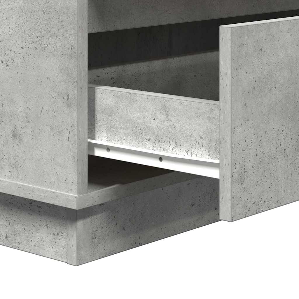 Cabinet de chevet avec tiroir avec Gris béton 71 x 34.5 x 75 cm - XIOS