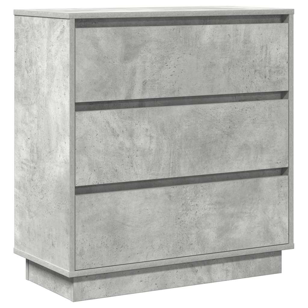 Cabinet de chevet avec tiroir avec Gris béton 71 x 34.5 x 75 cm - XIOS