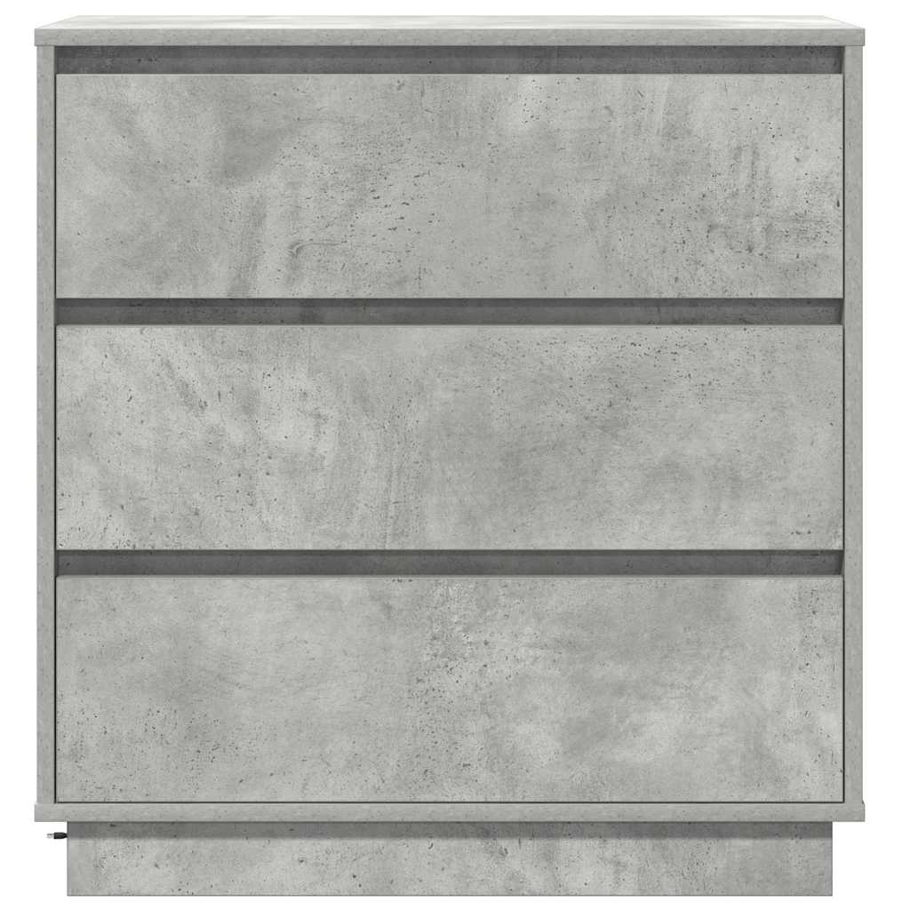 Cabinet de chevet avec tiroir avec Gris béton 71 x 34.5 x 75 cm - XIOS