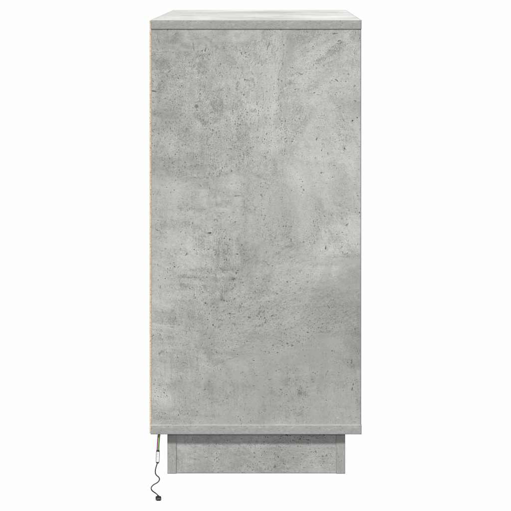 Cabinet de chevet avec tiroir avec Gris béton 71 x 34.5 x 75 cm - XIOS