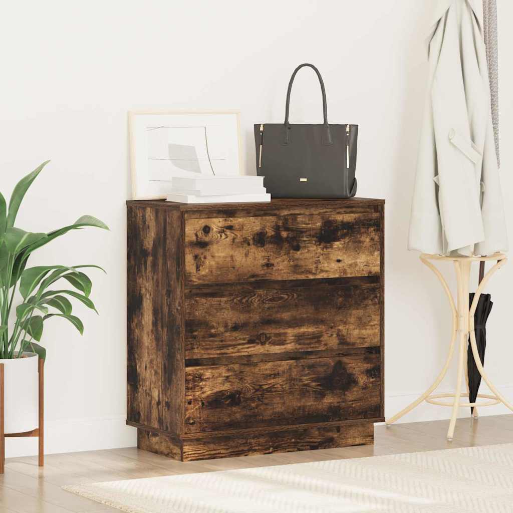 Cabinet de chevet avec tiroir Chêne fumé 71 x 34,5 x 75 cm - XIOS