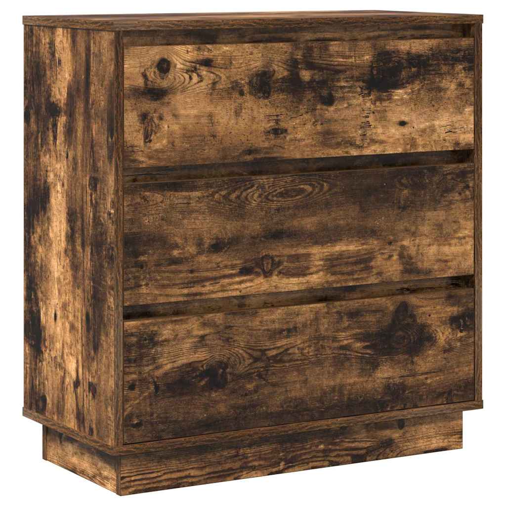Cabinet de chevet avec tiroir avec Chêne fumé 71 x 34.5 x 75 cm - XIOS
