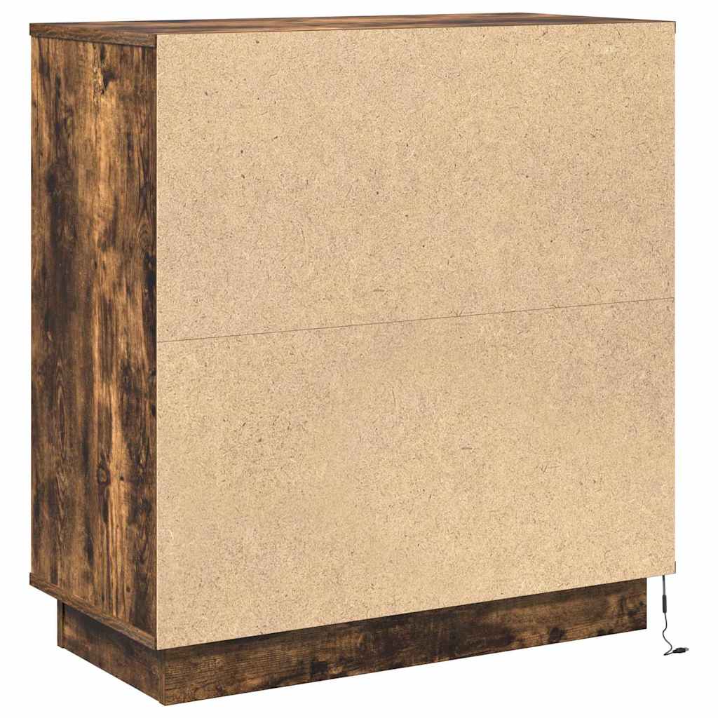 Cabinet de chevet avec tiroir Chêne fumé 71 x 34,5 x 75 cm - XIOS