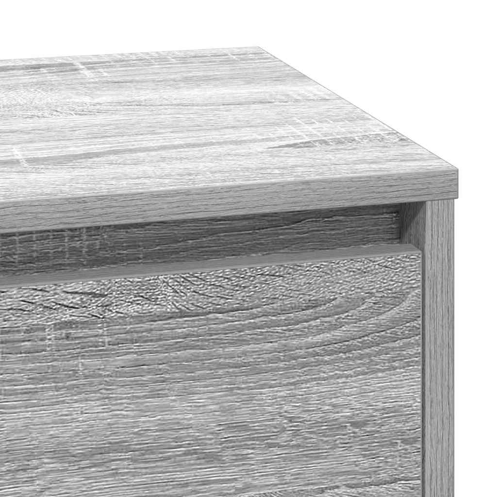Cabinet de chevet avec Gris 71 x 34.5 x 75 cm Bois d'ingénierie - XIOS