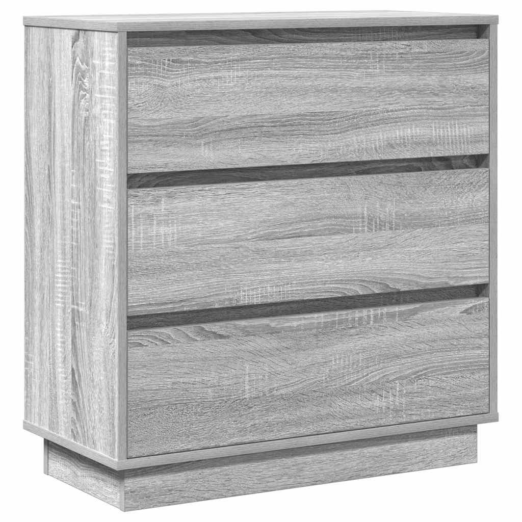 Cabinet de chevet avec Gris 71 x 34.5 x 75 cm Bois d'ingénierie - XIOS