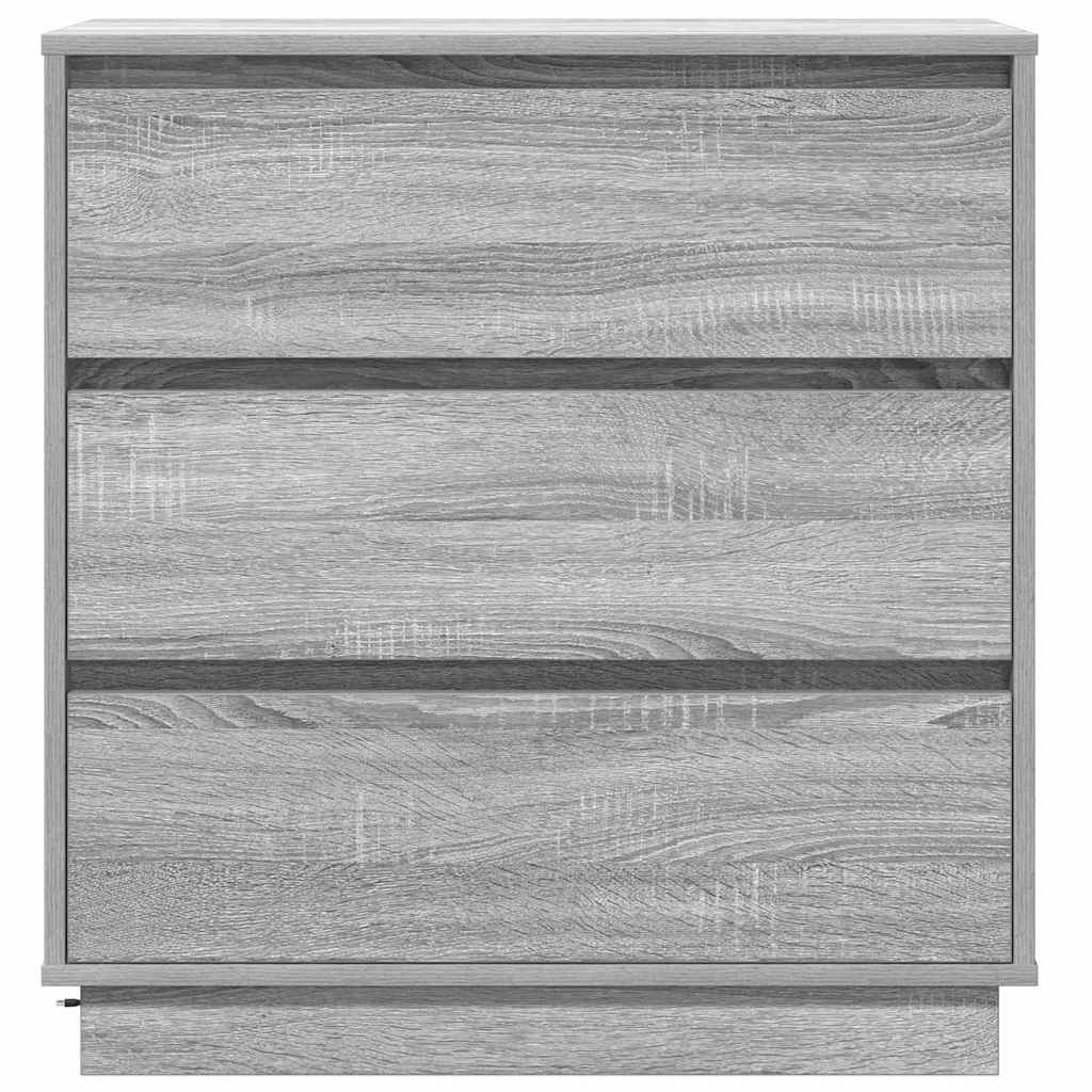 Cabinet de chevet avec Gris 71 x 34.5 x 75 cm Bois d'ingénierie - XIOS