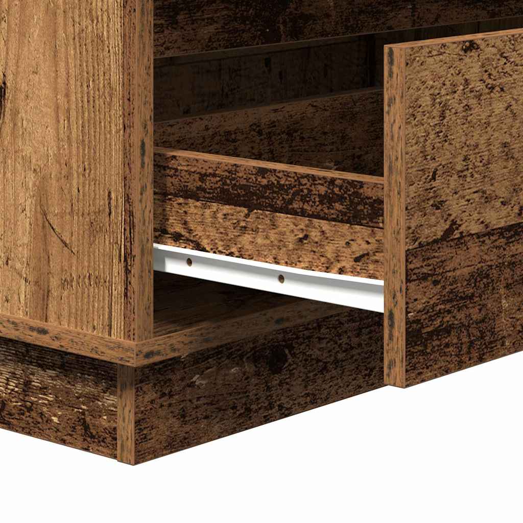 Cabinet de chevet avec tiroir Bois ancien 71 x 34,5 x 75 cm - XIOS