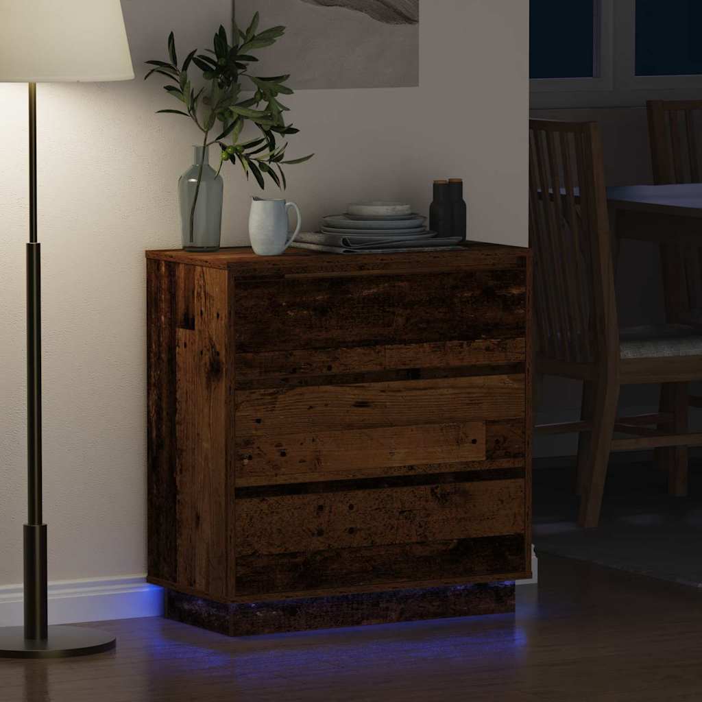 Cabinet de chevet avec tiroir Bois ancien 71 x 34,5 x 75 cm - XIOS