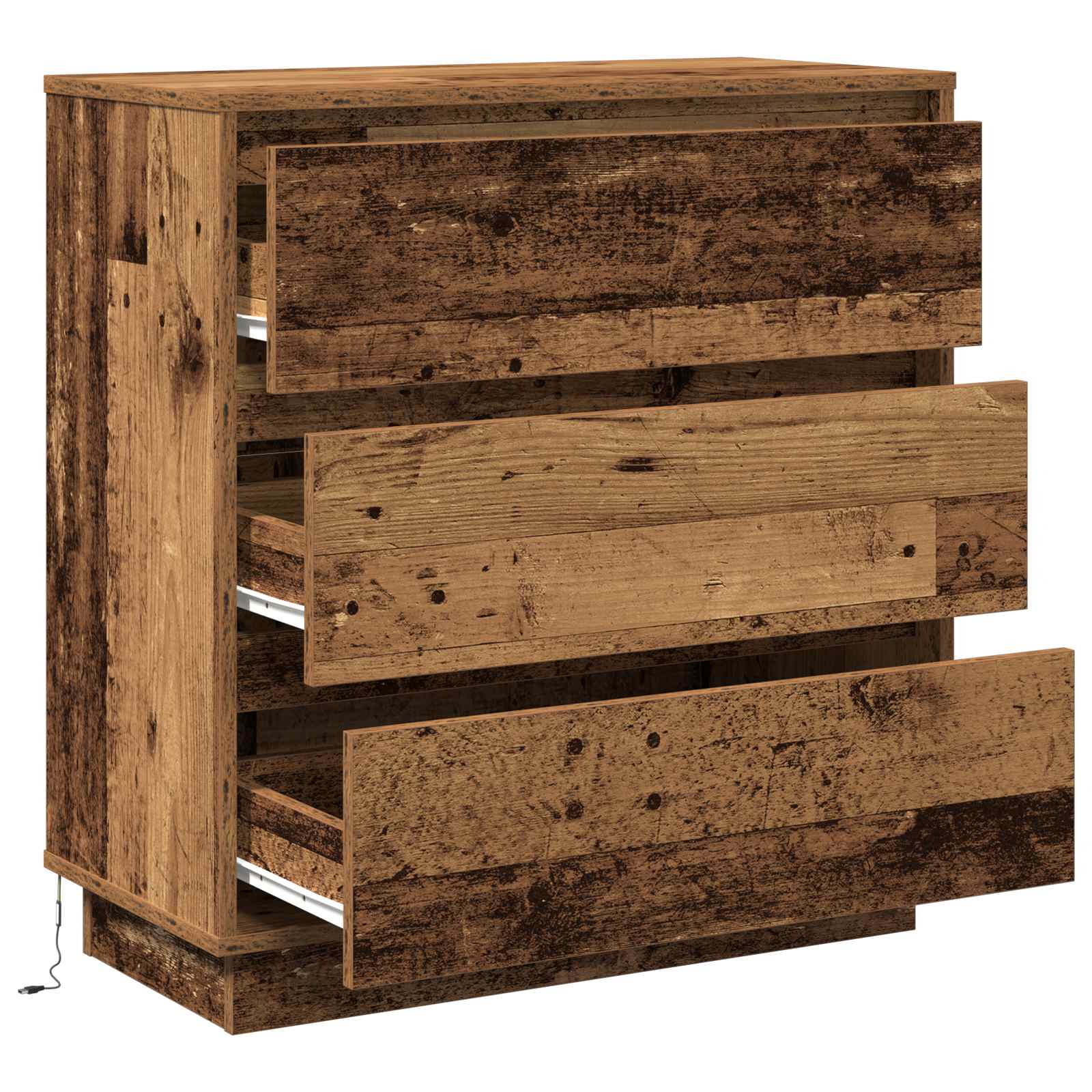Cabinet de chevet avec tiroir Bois ancien 71 x 34,5 x 75 cm - XIOS