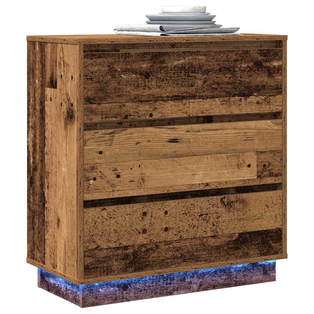 Cabinet de chevet avec tiroir Bois ancien 71 x 34,5 x 75 cm - XIOS