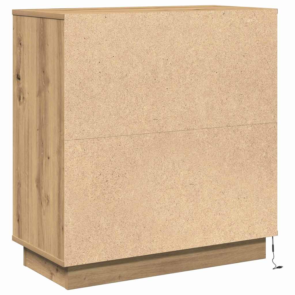 Cabinet de chevet avec tiroir Chêne artisanal 71 x 34,5 x 75 cm - XIOS