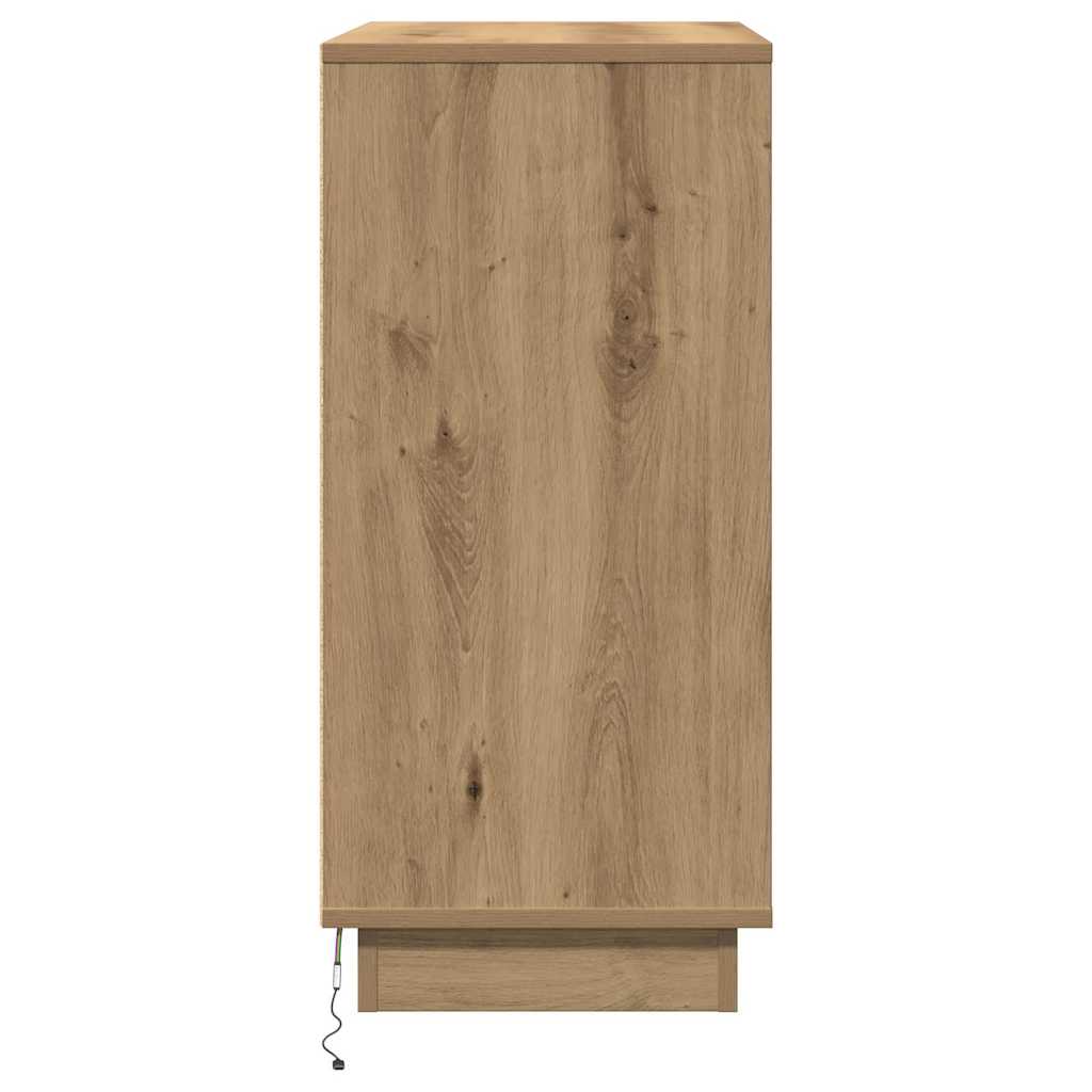 Cabinet de chevet avec tiroir chêne artisanal 71 x 34.5 x 75 cm - XIOS