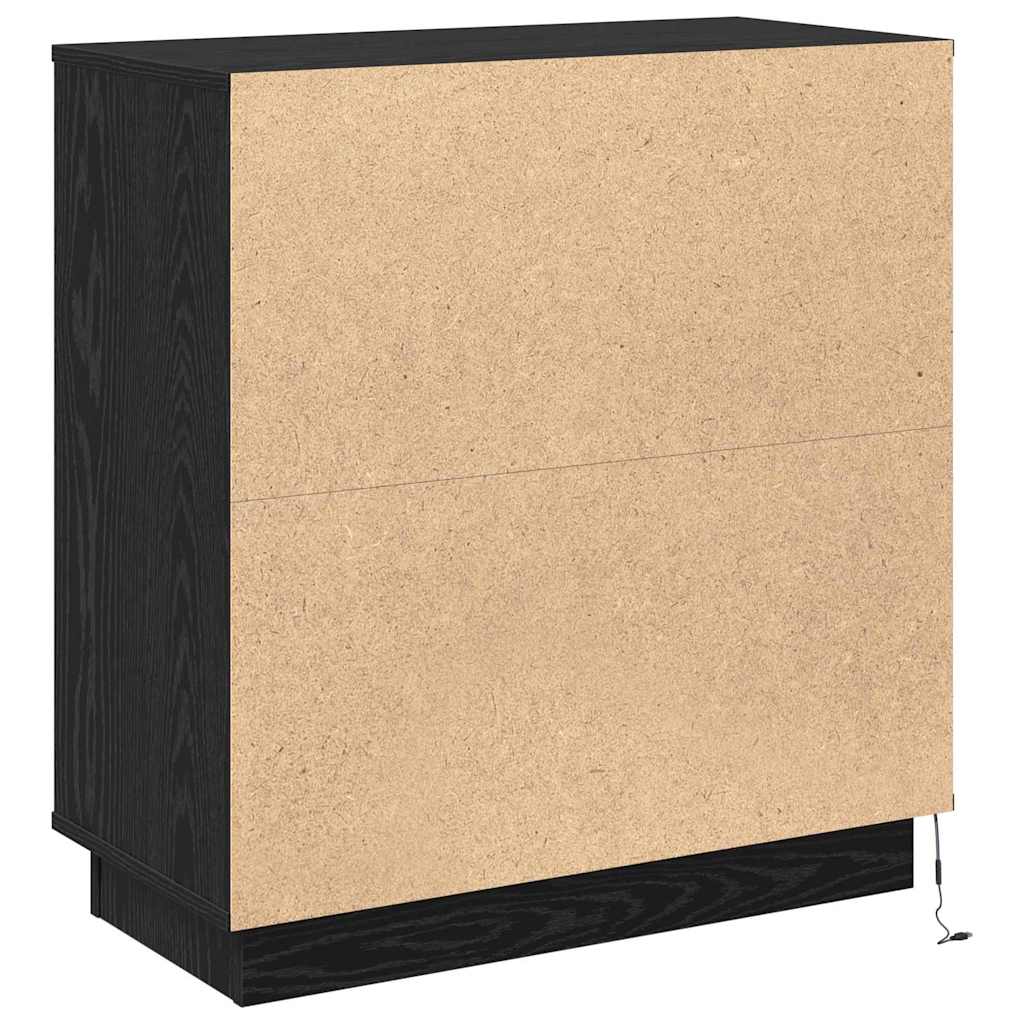 Buffet LED Chêne noir 71 x 34,5 x 75 cm Bois d'ingénierie - XIOS