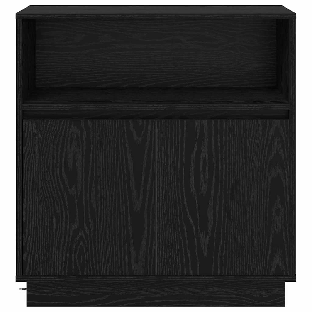 Buffet avec LED Chêne noir 71 x 34.5 x 75 cm Bois d'ingénierie - XIOS