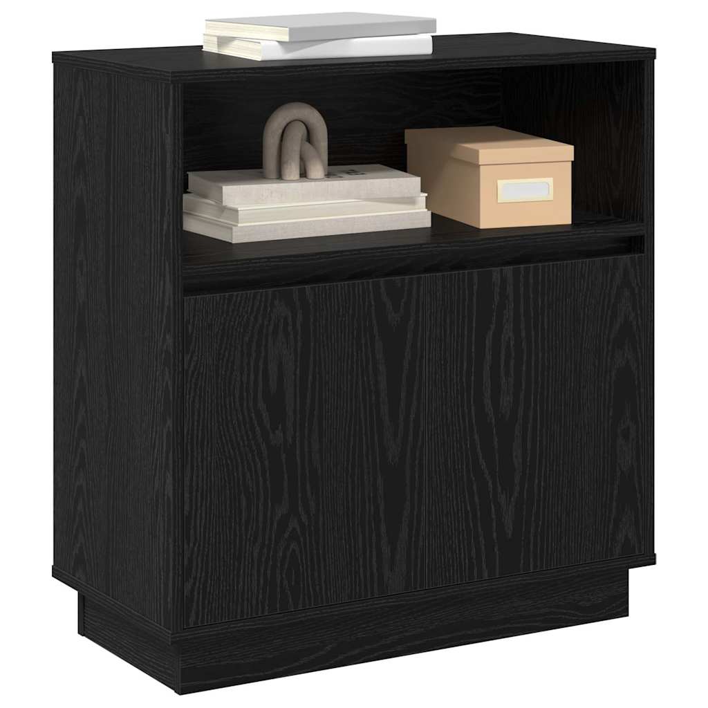 Buffet LED Chêne noir 71 x 34,5 x 75 cm Bois d'ingénierie - XIOS