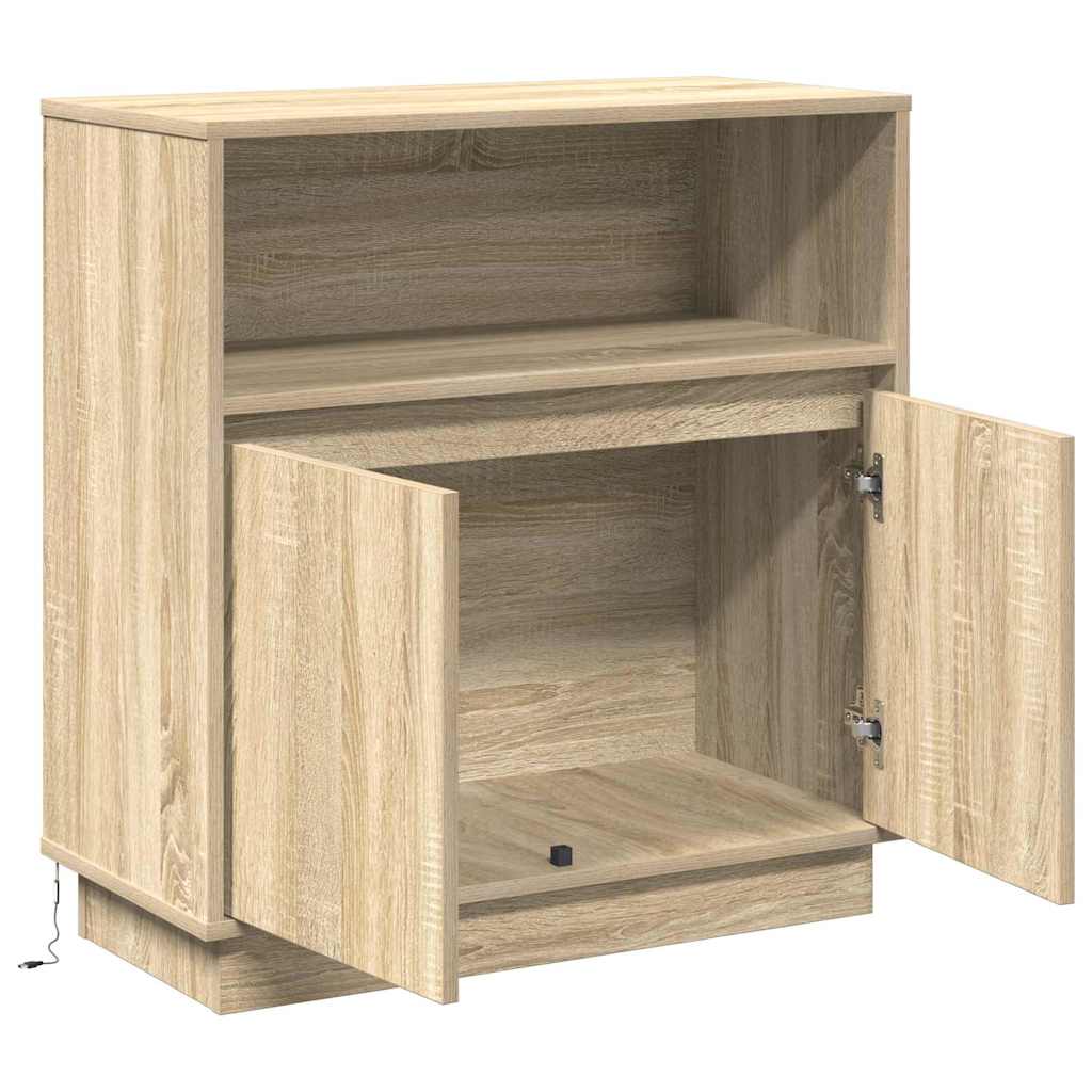 Buffet LED Chêne Sonoma 71 x 34,5 x 75 cm Bois d'ingénierie