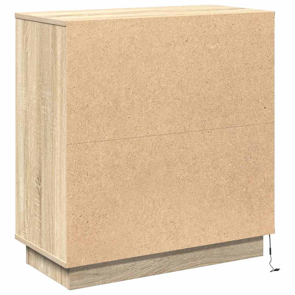 Buffet LED Chêne Sonoma 71 x 34,5 x 75 cm Bois d'ingénierie