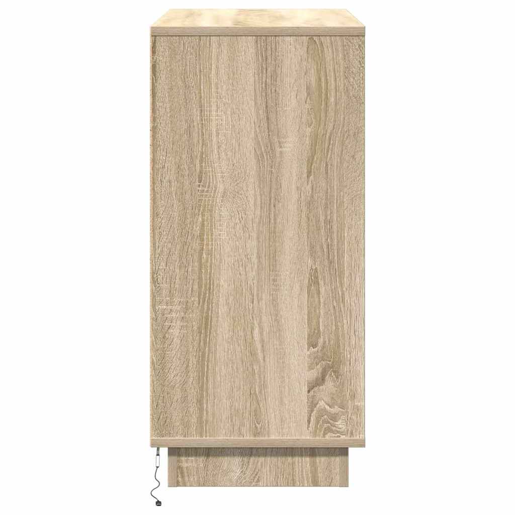 Buffet LED Chêne Sonoma 71 x 34,5 x 75 cm Bois d'ingénierie