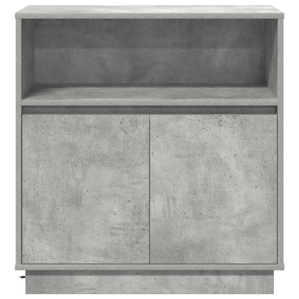 Buffet avec LED Gris béton 71 x 34.5 x 75 cm Bois d'ingénierie - XIOS
