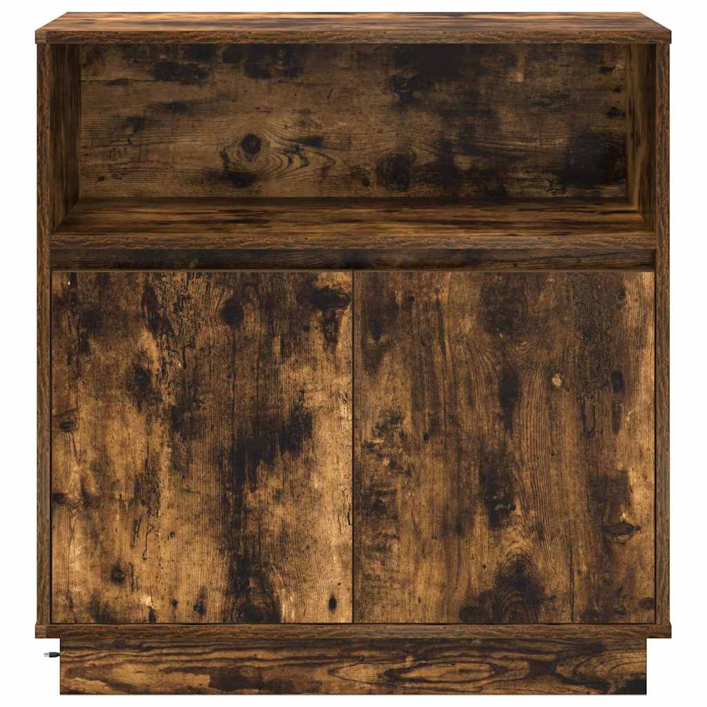Buffet LED Chêne fumé 71 x 34,5 x 75 cm Bois d'ingénierie - XIOS