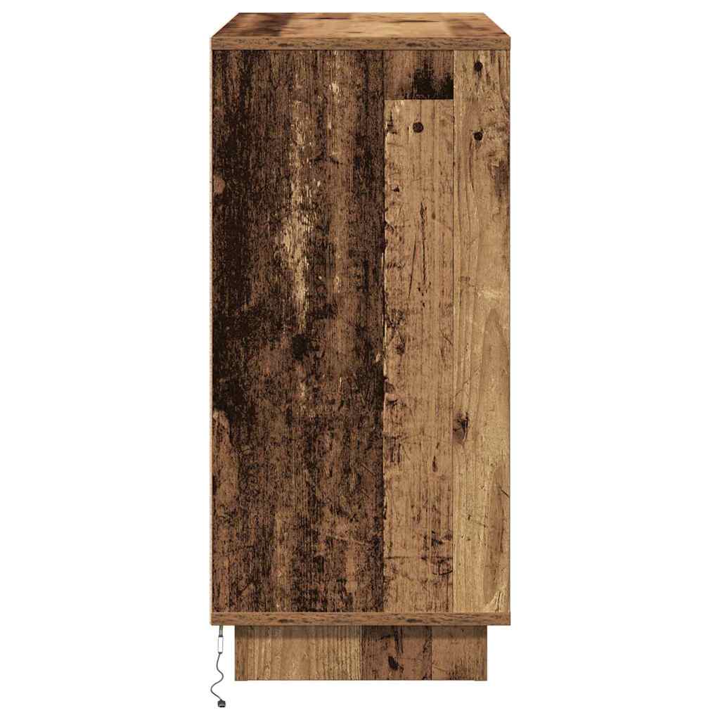 Buffet avec LED Bois Ancien 71 x 34.5 x 75 cm Bois d'ingénierie - XIOS