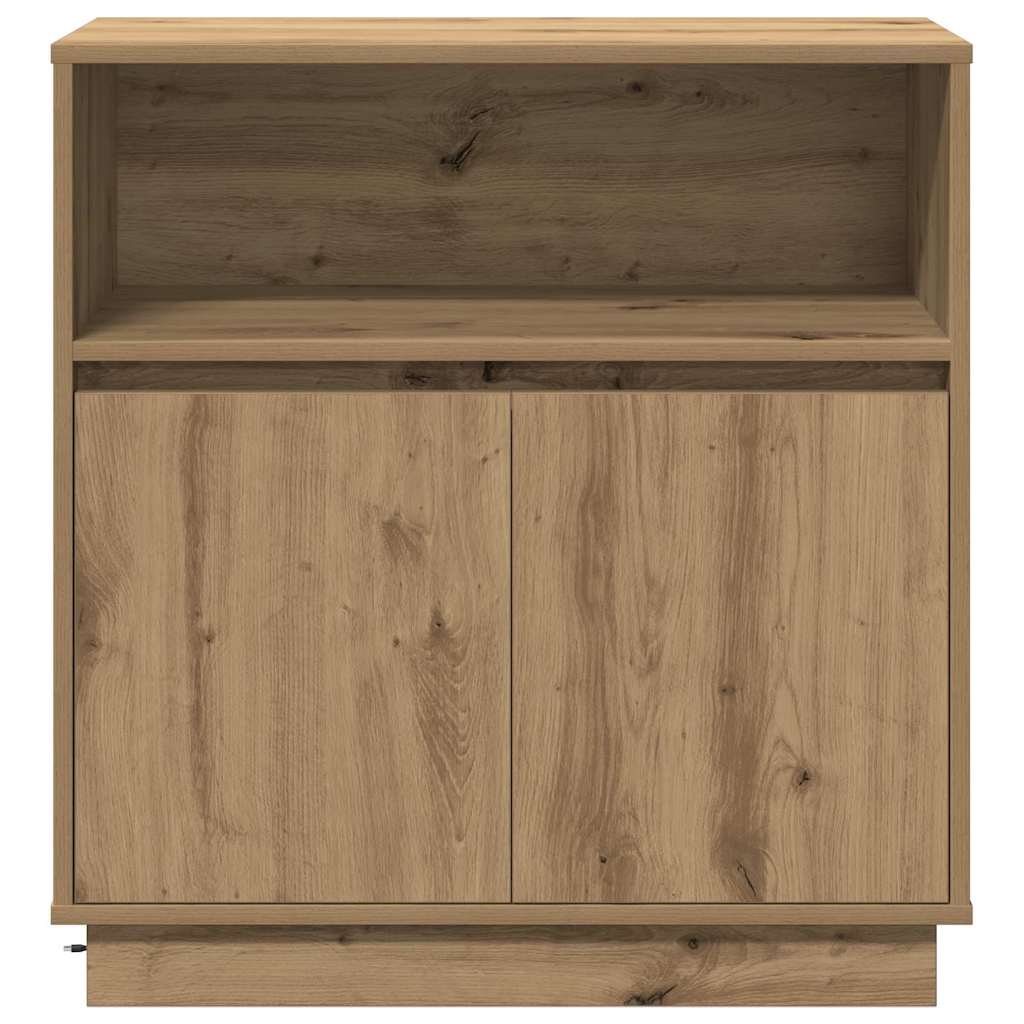 Buffet LED Chêne artisanal 71 x 34,5 x 75 cm Bois d'ingénierie - XIOS