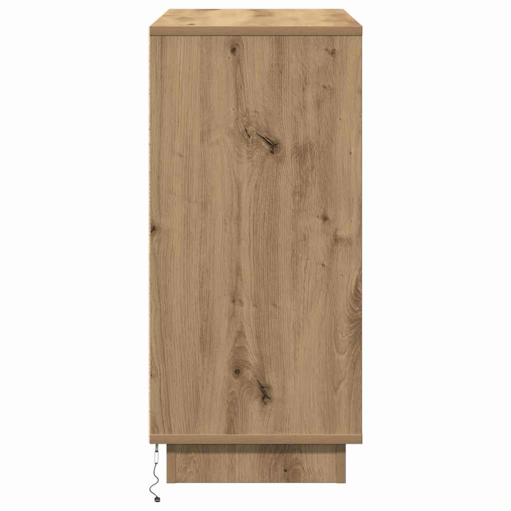 Buffet LED Chêne artisanal 71 x 34,5 x 75 cm Bois d'ingénierie - XIOS