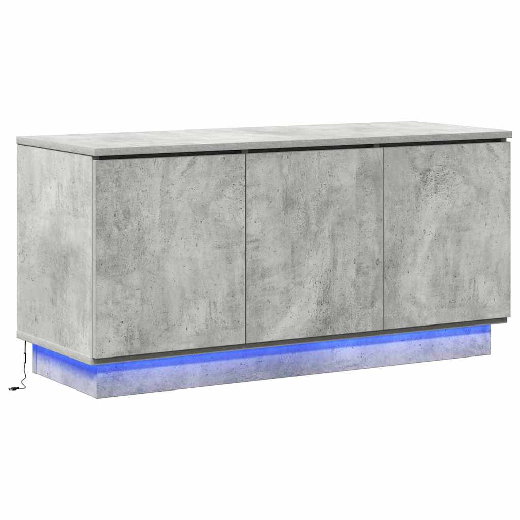 Meuble TV avec LED Gris béton 100 x 38 x 49 cm - XIOS