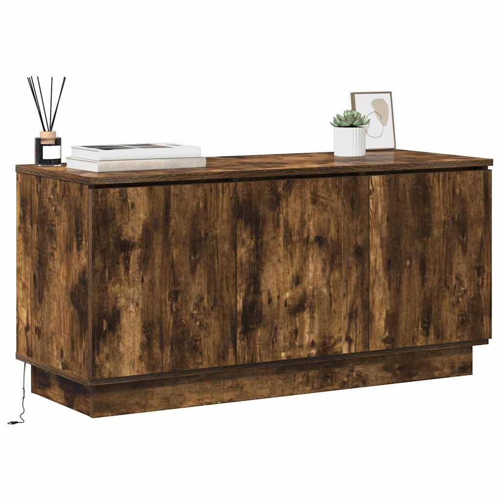 Meuble TV avec LED Chêne fumé 100 x 38 x 49 cm - XIOS