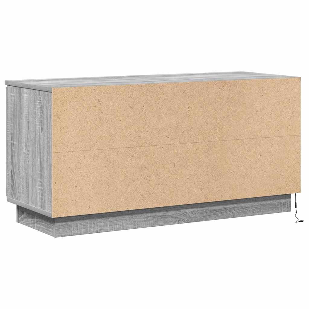 Meuble TV avec LED Sonoma gris 100 x 38 x 49 cm - XIOS