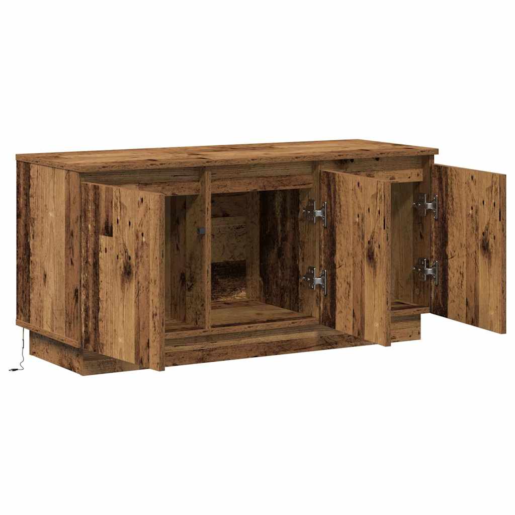 Meuble TV avec LED Bois Ancien 100 x 38 x 49 cm - XIOS