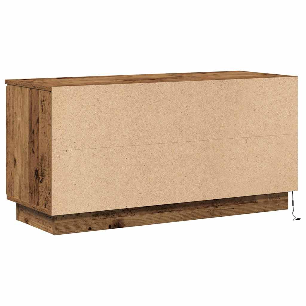 Meuble TV avec LED Bois Ancien 100 x 38 x 49 cm - XIOS