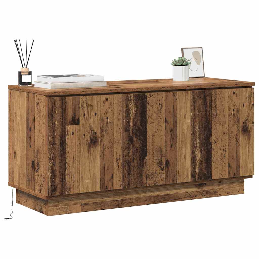 Meuble TV avec LED Bois Ancien 100 x 38 x 49 cm - XIOS
