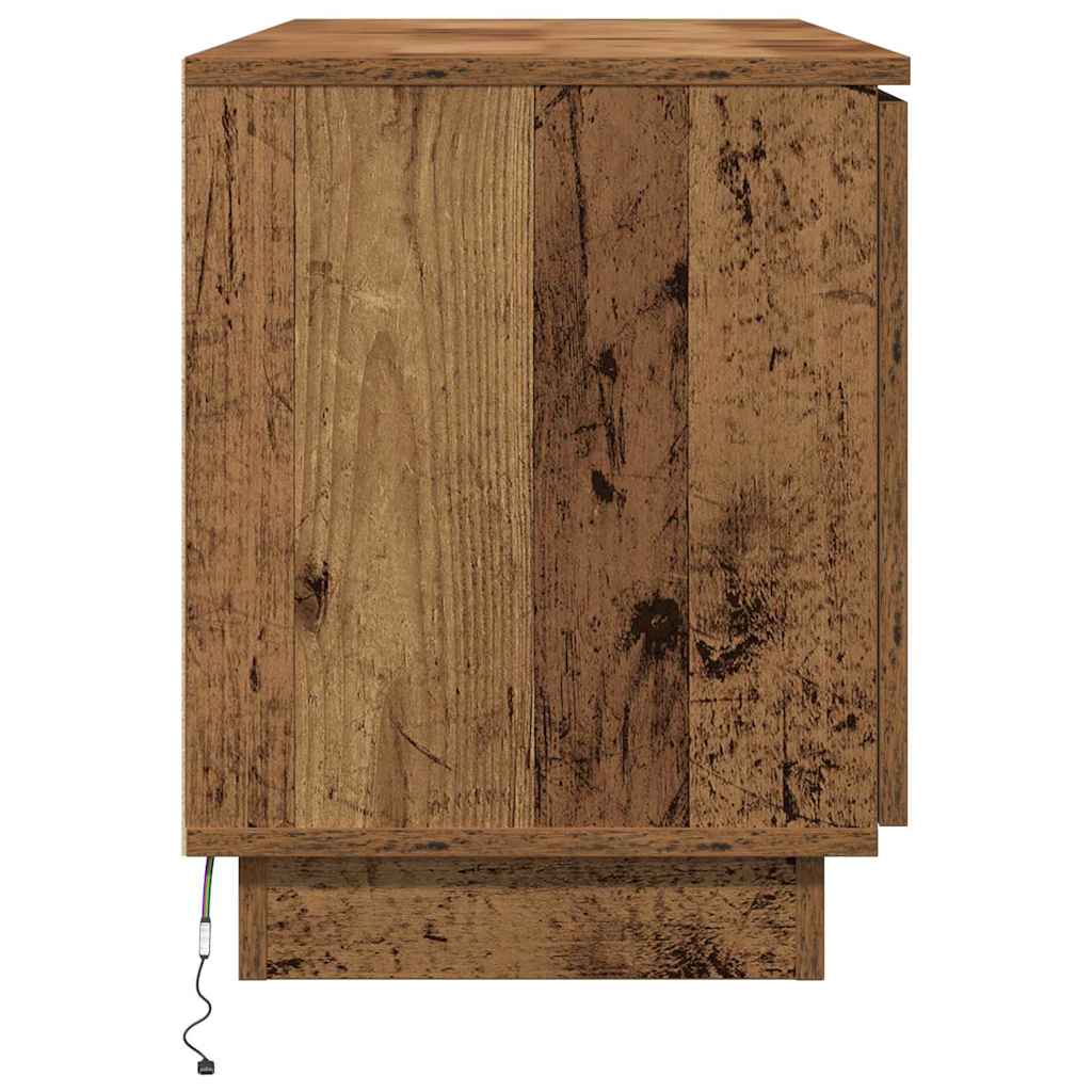 Meuble TV avec LED Bois Ancien 100 x 38 x 49 cm - XIOS