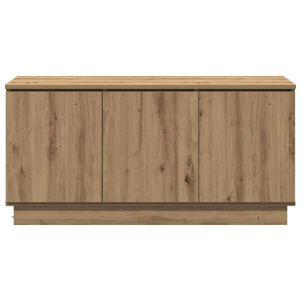 Meuble TV avec LED chêne artisanal 100 x 38 x 49 cm - XIOS