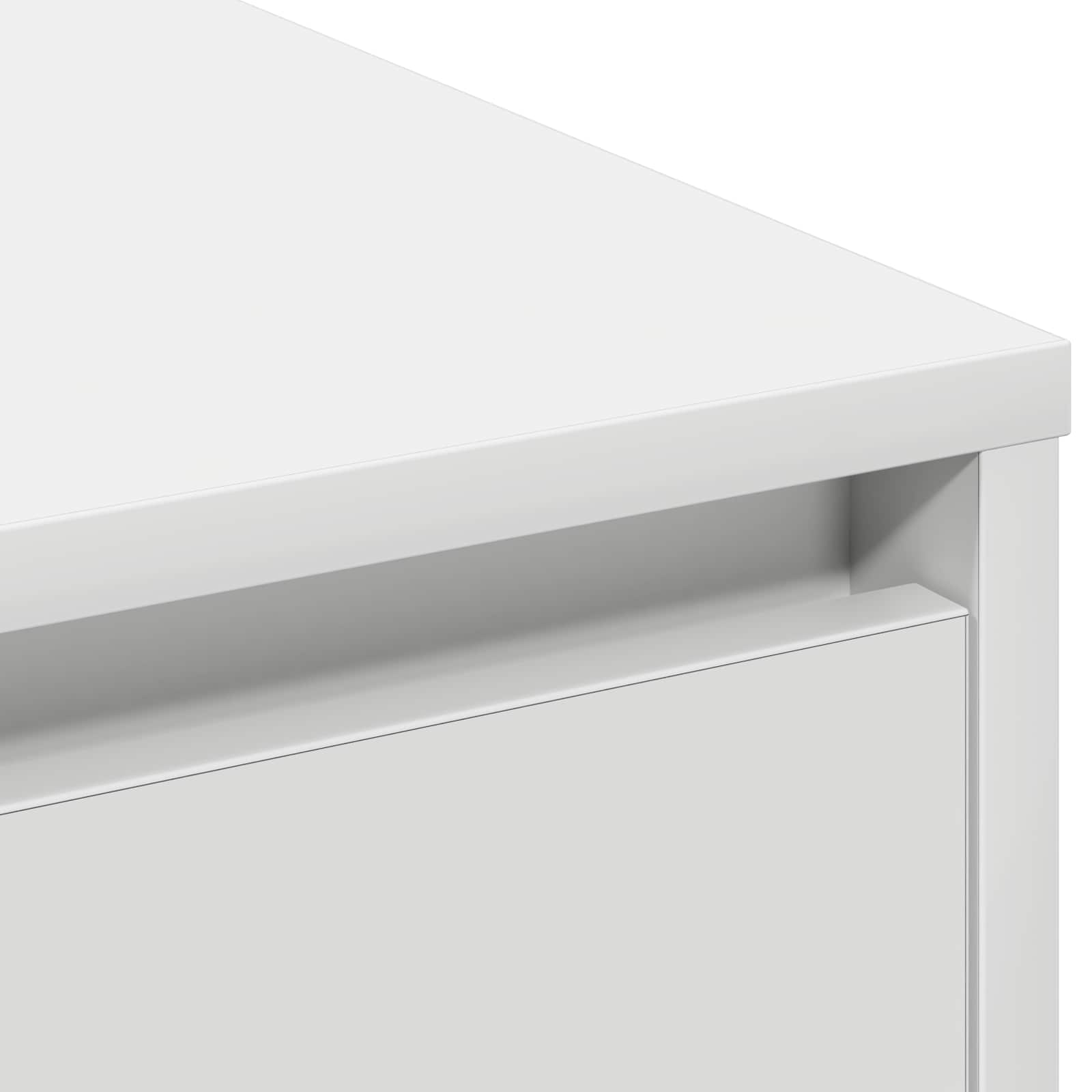 Buffet LED Blanc 90 x 32 x 75 cm Bois d'ingénierie