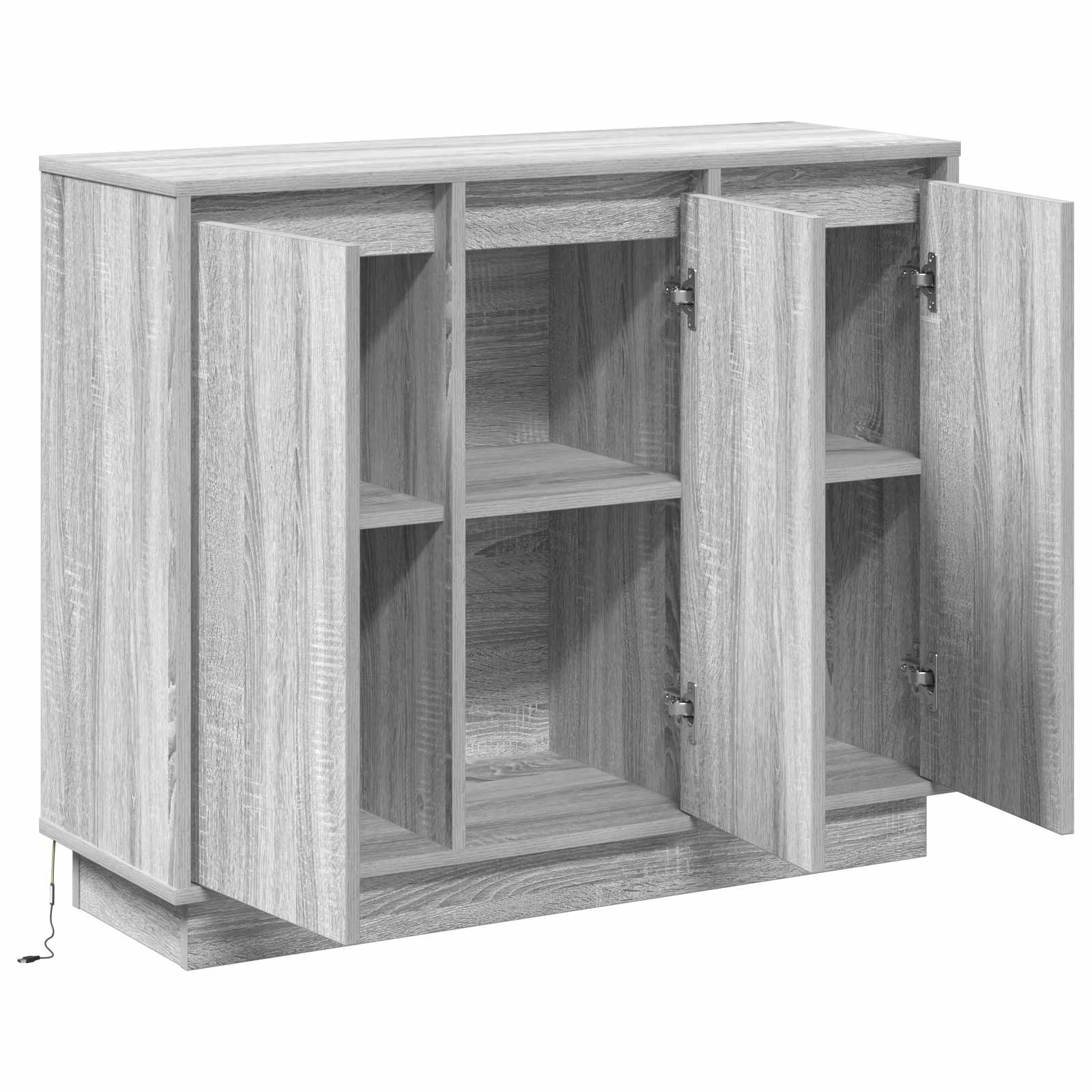 Buffet LED Gris Sonoma 90 x 32 x 75 cm Bois d'ingénierie - XIOS