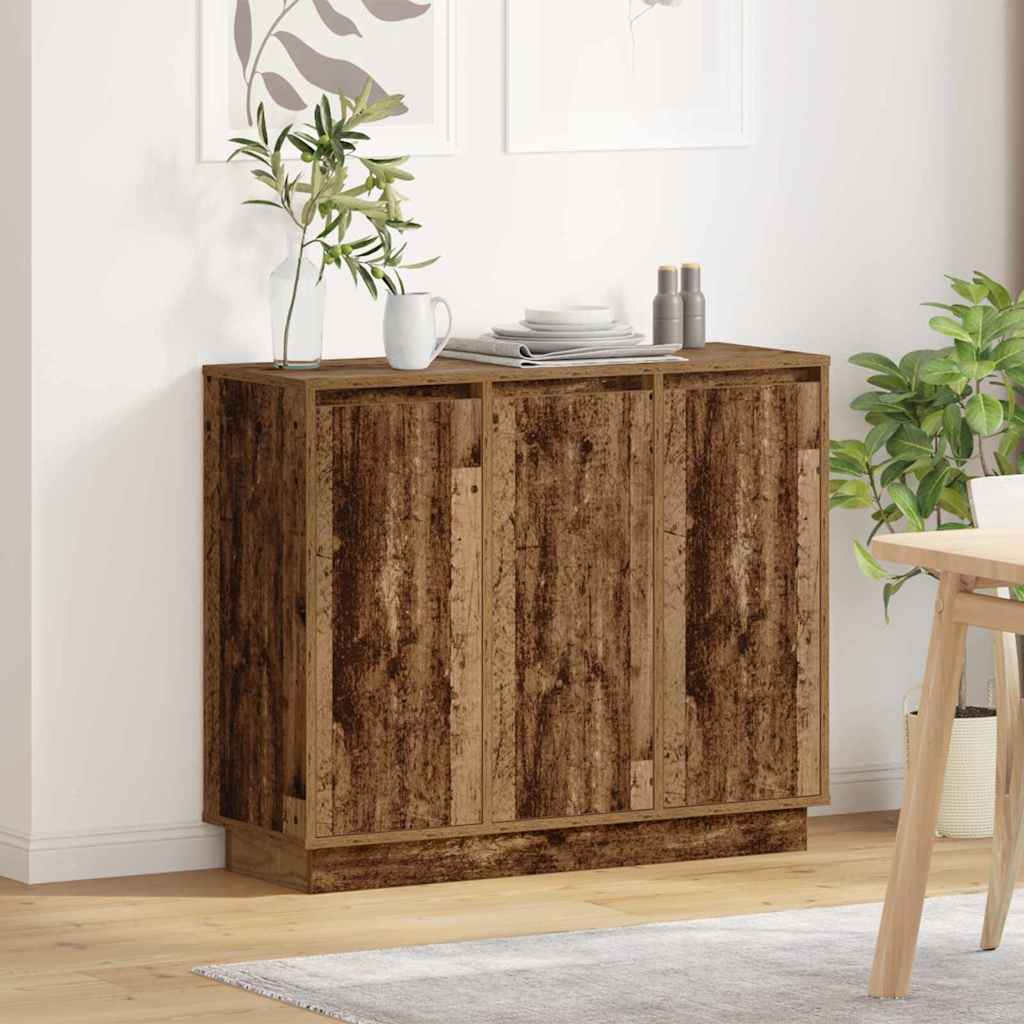 Buffet LED Bois ancien 90 x 32 x 75 cm Bois d'ingénierie - XIOS