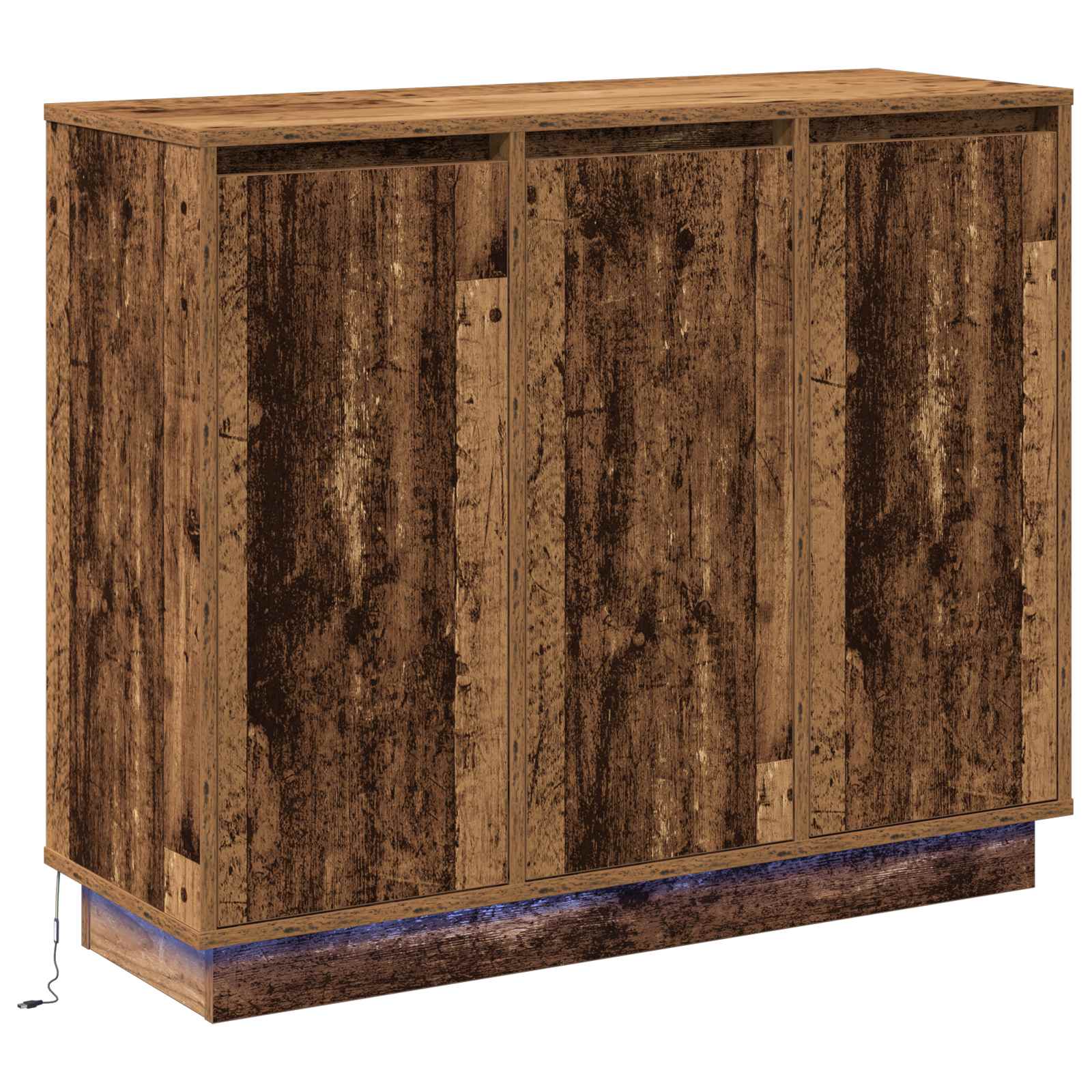 Buffet LED Bois ancien 90 x 32 x 75 cm Bois d'ingénierie - XIOS