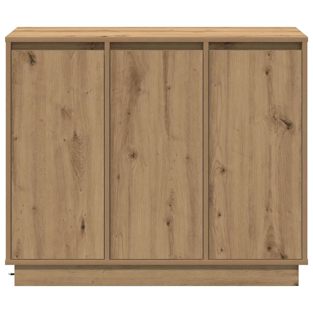Buffet LED Chêne artisanal 90 x 32 x 75 cm Bois d'ingénierie - XIOS