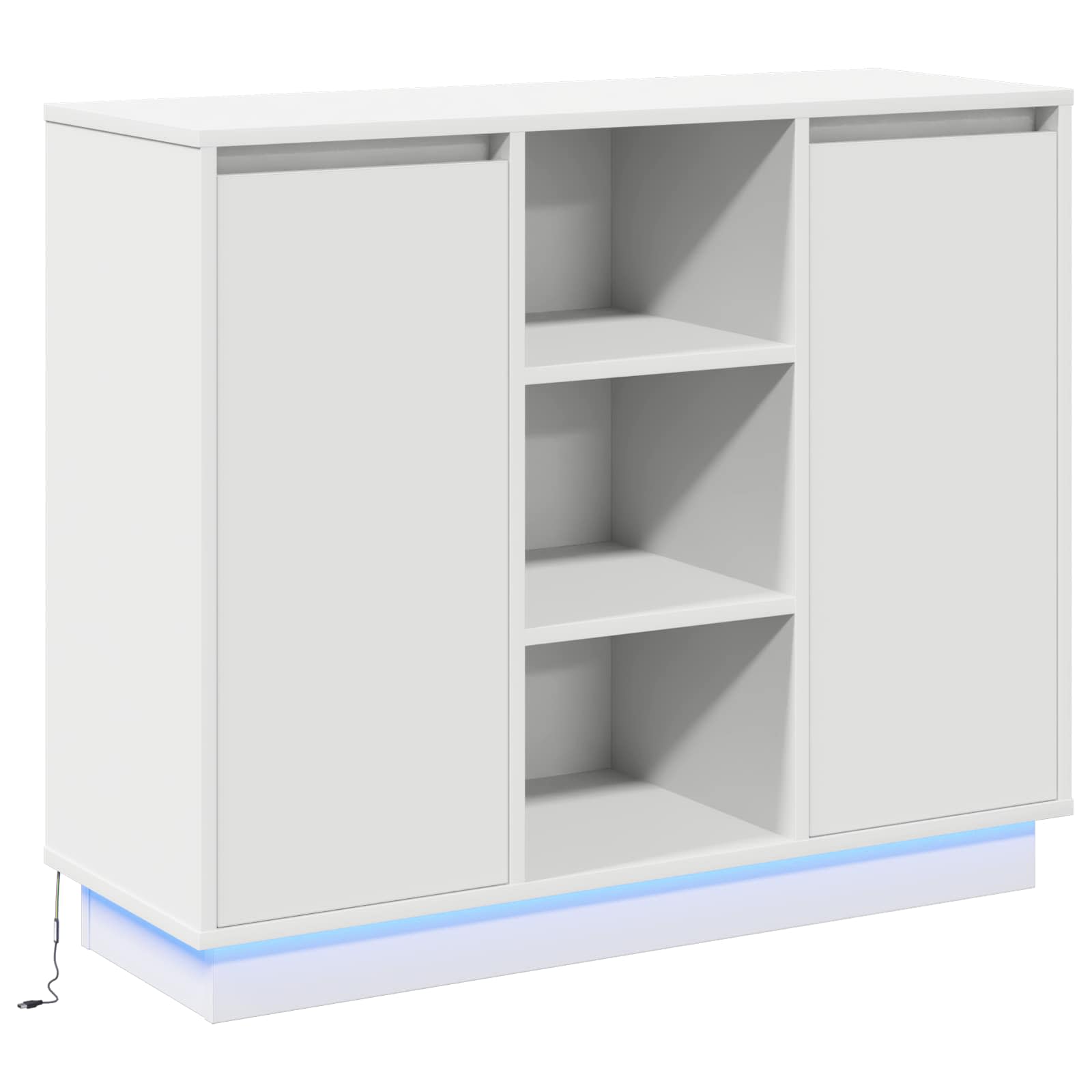 Buffet LED Blanc 90 x 32 x 75 cm Bois d'ingénierie - XIOS