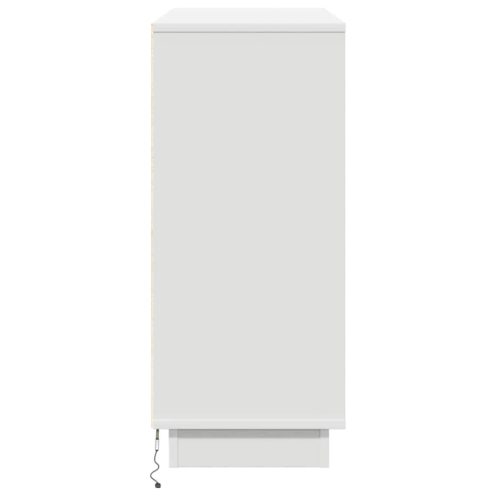 Buffet LED Blanc 90 x 32 x 75 cm Bois d'ingénierie - XIOS