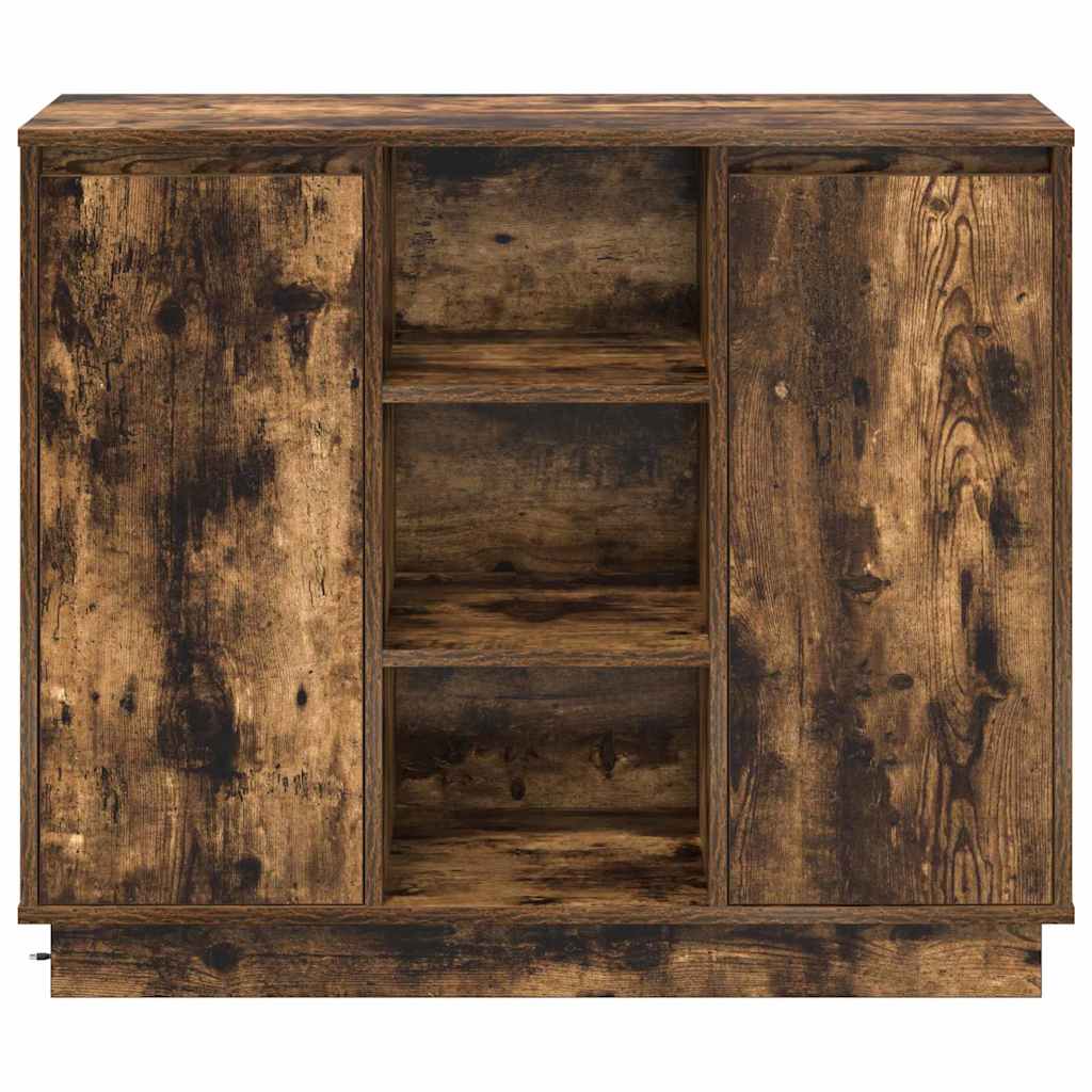 Buffet LED Chêne fumé 90 x 32 x 75 cm Bois d'ingénierie - XIOS